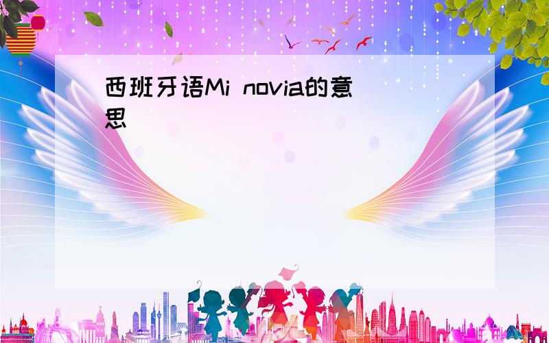 西班牙语Mi novia的意思