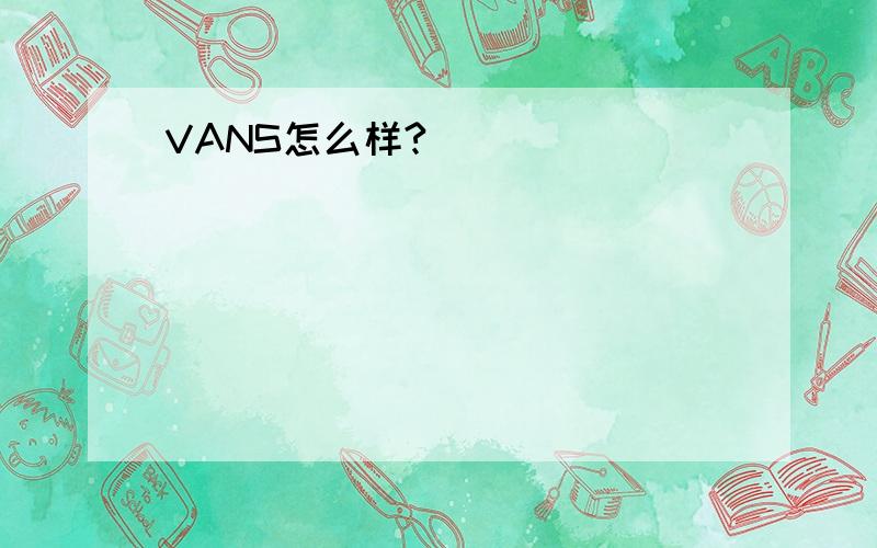 VANS怎么样?