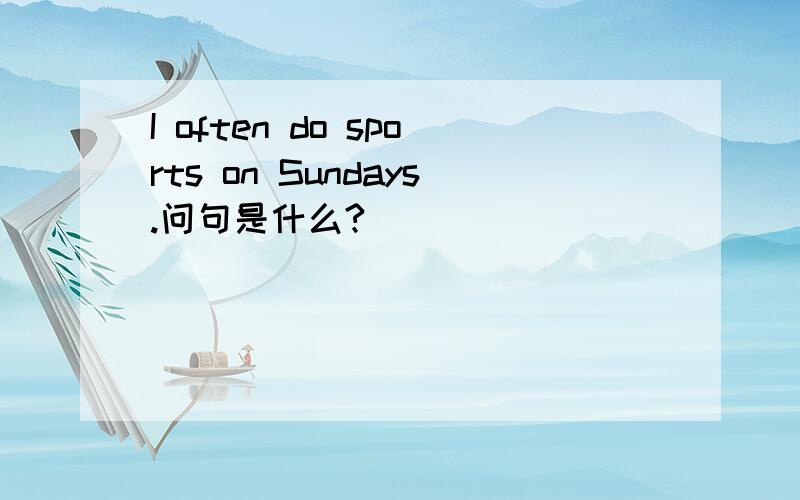 I often do sports on Sundays.问句是什么?