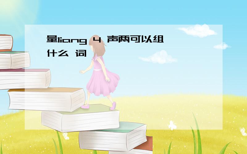 量liang 4 声两可以组什么 词