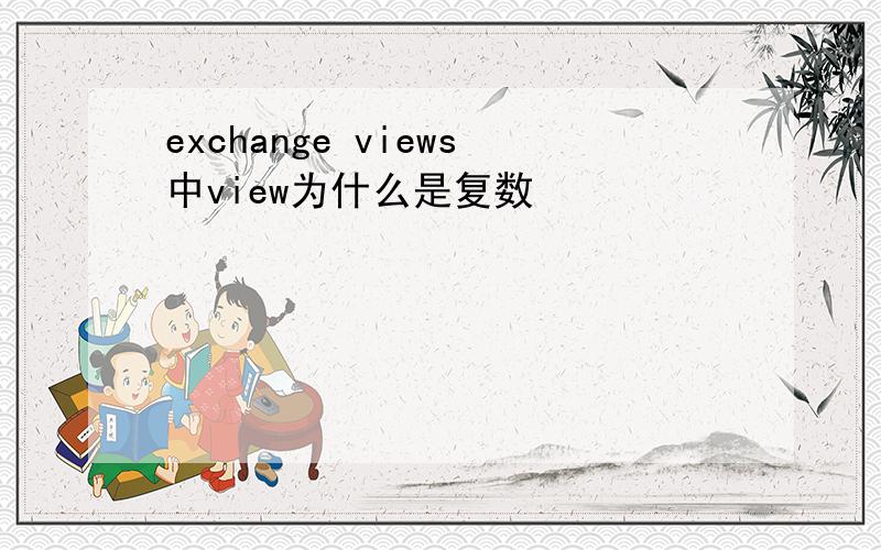 exchange views中view为什么是复数