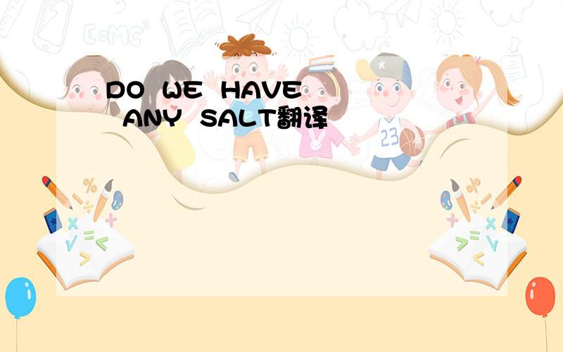 DO  WE  HAVE    ANY  SALT翻译