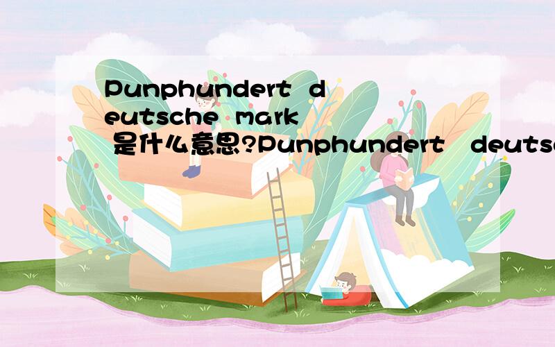 Punphundert  deutsche  mark  是什么意思?Punphundert   deutsche  mark  是什么意思?