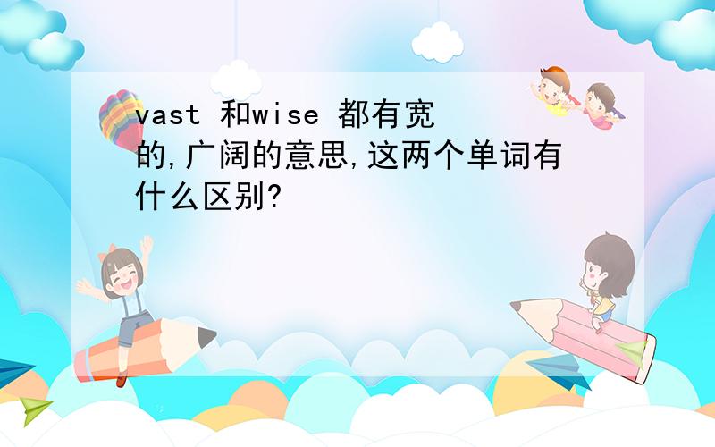 vast 和wise 都有宽的,广阔的意思,这两个单词有什么区别?