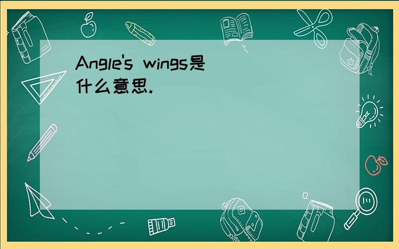 Angle's wings是什么意思.