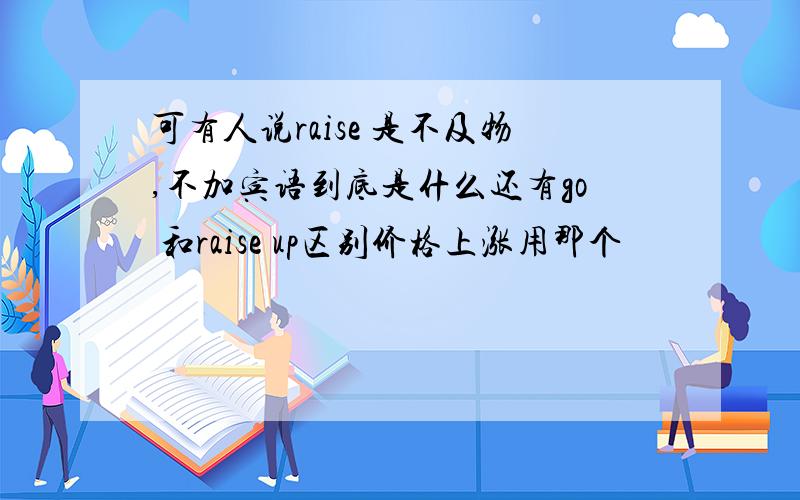 可有人说raise 是不及物,不加宾语到底是什么还有go 和raise up区别价格上涨用那个