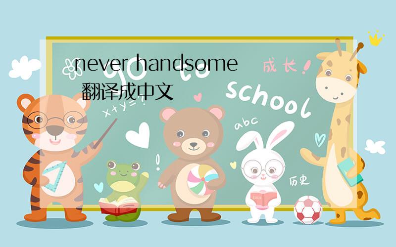 never handsome 翻译成中文