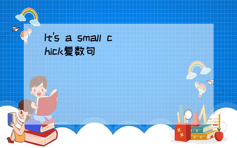 It's a small chick复数句