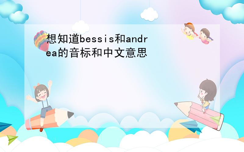 想知道bessis和andrea的音标和中文意思