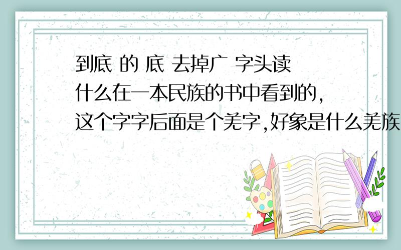 到底 的 底 去掉广 字头读什么在一本民族的书中看到的,这个字字后面是个羌字,好象是什么羌族