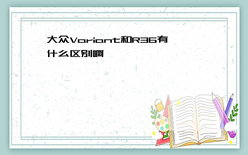 大众Variant和R36有什么区别啊