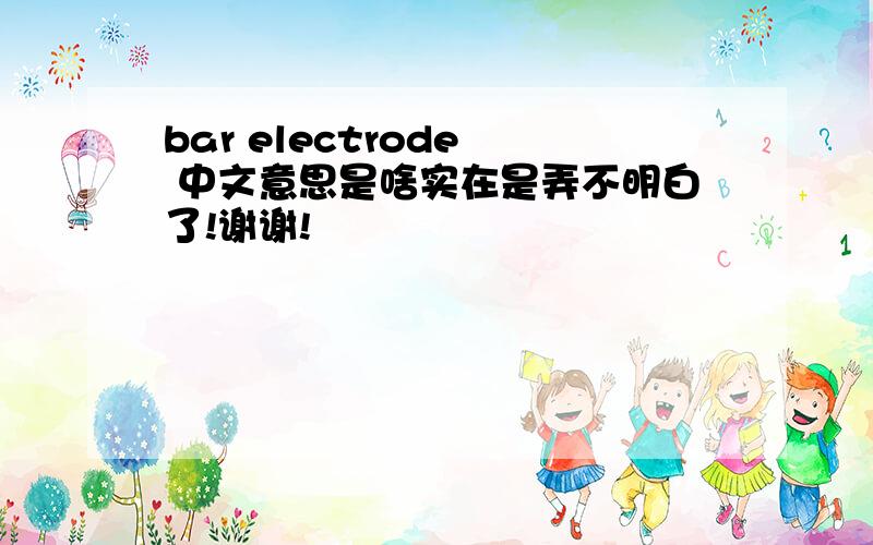 bar electrode  中文意思是啥实在是弄不明白了!谢谢!