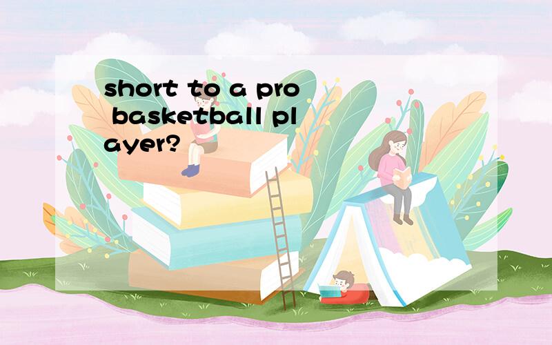 short to a pro basketball player?