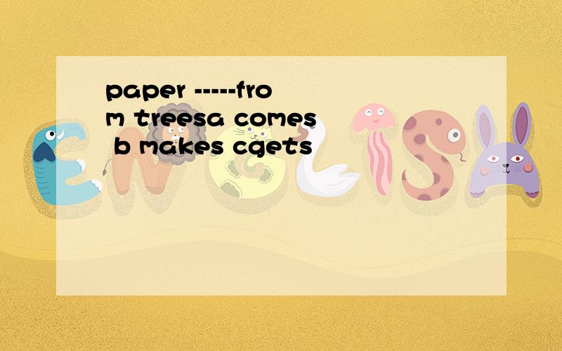 paper -----from treesa comes b makes cgets