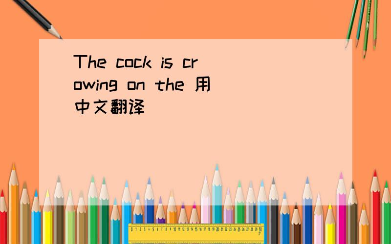 The cock is crowing on the 用中文翻译