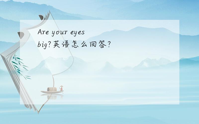 Are your eyes big?英语怎么回答?