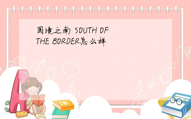 国境之南 SOUTH OF THE BORDER怎么样