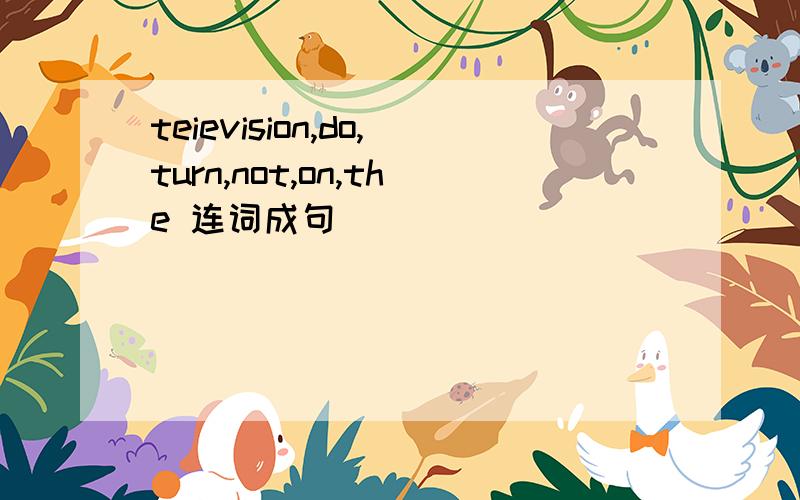 teievision,do,turn,not,on,the 连词成句