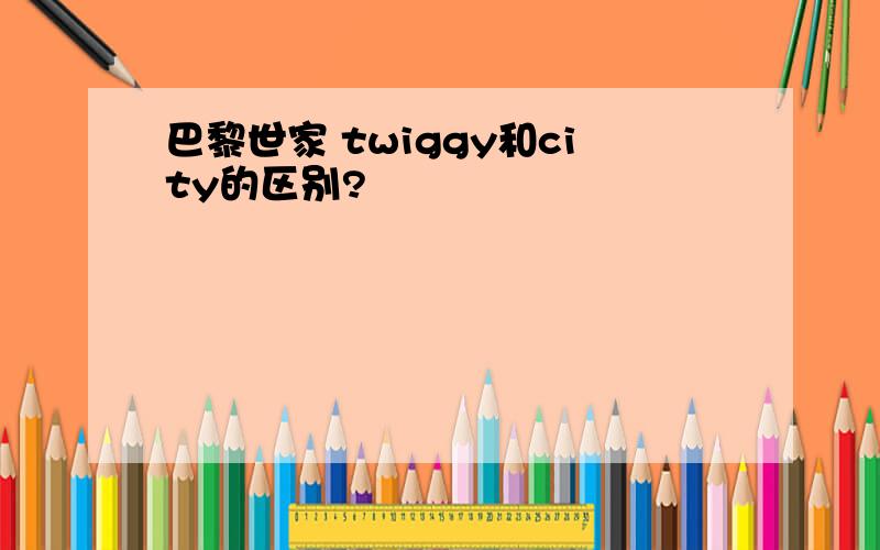 巴黎世家 twiggy和city的区别?