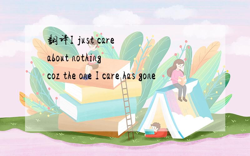 翻译I just care about nothing coz the one I care has gone