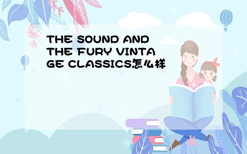 THE SOUND AND THE FURY VINTAGE CLASSICS怎么样