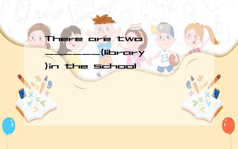 There are two ______(library)in the school