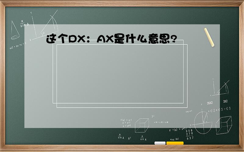 这个DX：AX是什么意思?