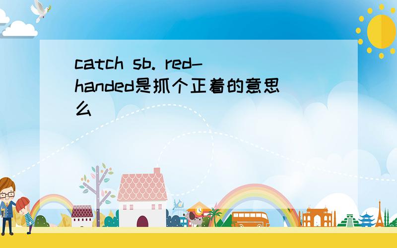 catch sb. red-handed是抓个正着的意思么