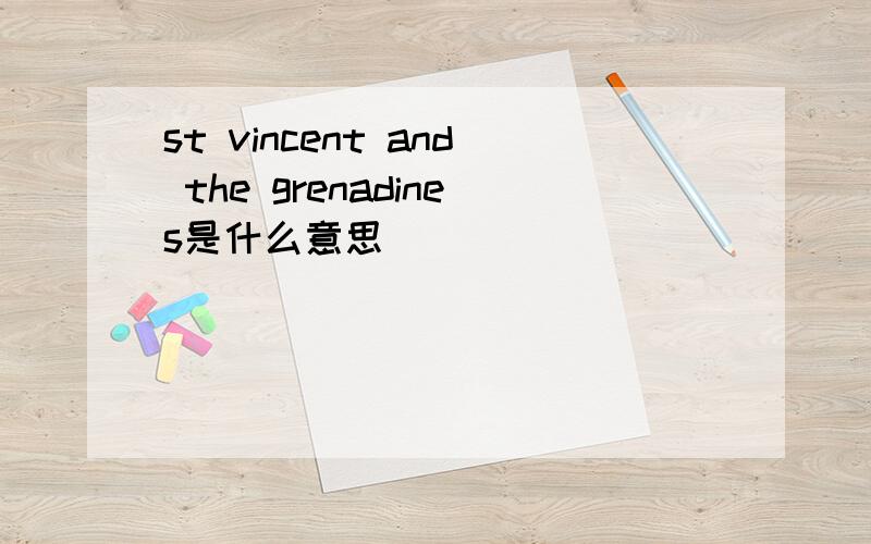 st vincent and the grenadines是什么意思