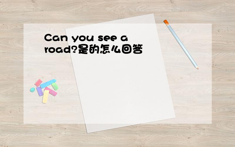 Can you see a road?是的怎么回答