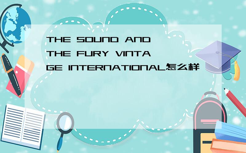 THE SOUND AND THE FURY VINTAGE INTERNATIONAL怎么样