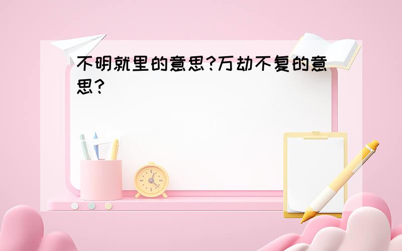 不明就里的意思?万劫不复的意思?