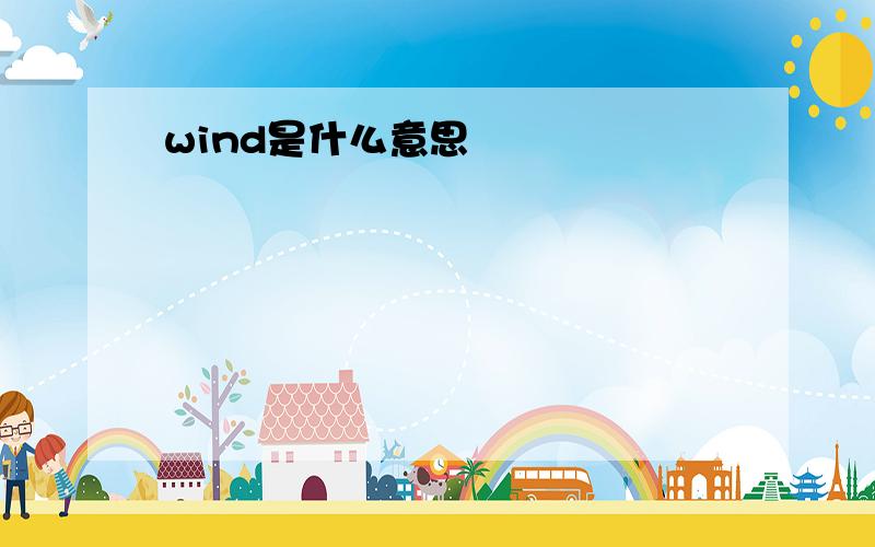 wind是什么意思