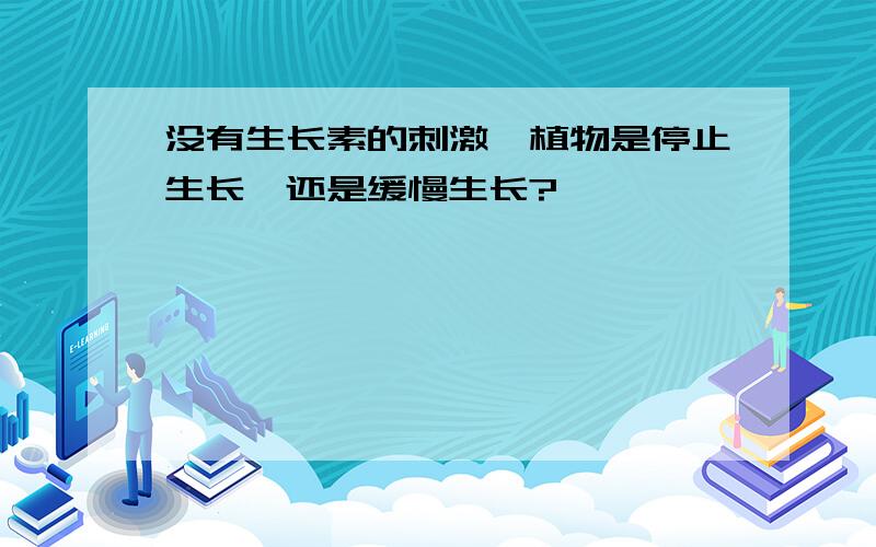 没有生长素的刺激,植物是停止生长,还是缓慢生长?