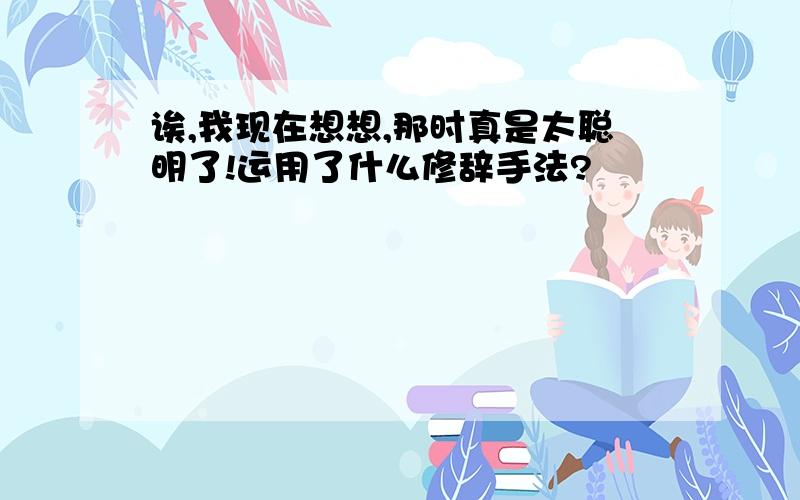 诶,我现在想想,那时真是太聪明了!运用了什么修辞手法?