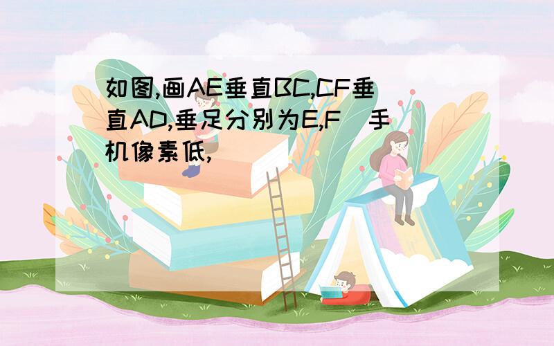 如图,画AE垂直BC,CF垂直AD,垂足分别为E,F（手机像素低,）