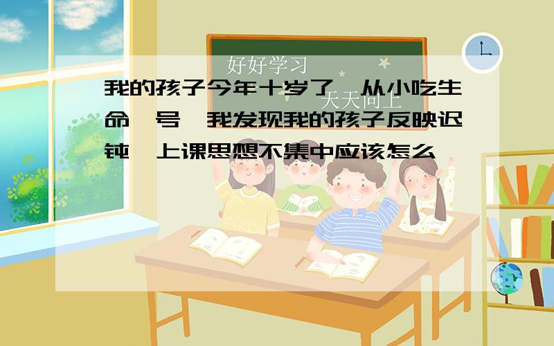 我的孩子今年十岁了,从小吃生命一号,我发现我的孩子反映迟钝,上课思想不集中应该怎么