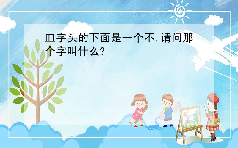 皿字头的下面是一个不,请问那个字叫什么?