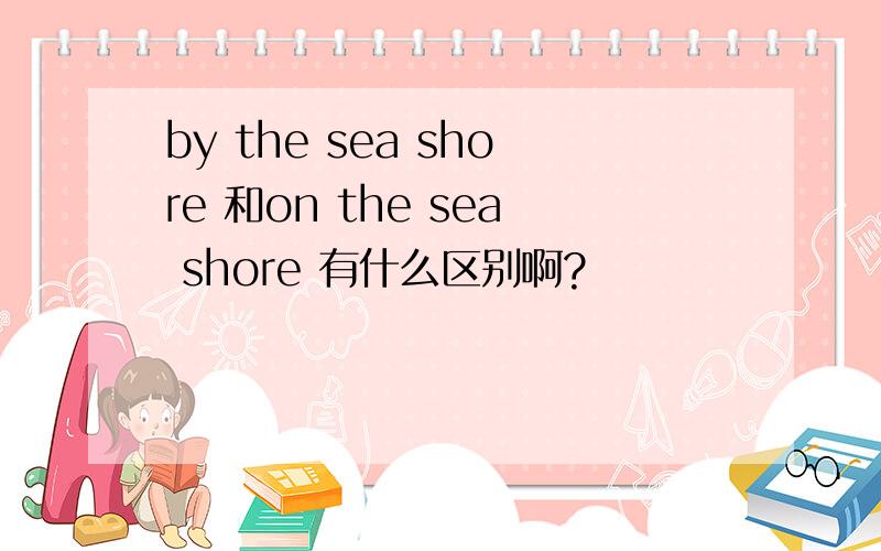 by the sea shore 和on the sea shore 有什么区别啊?