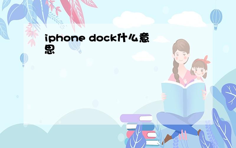 iphone dock什么意思