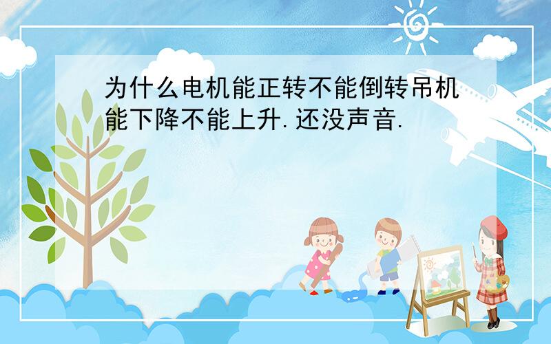 为什么电机能正转不能倒转吊机能下降不能上升.还没声音.