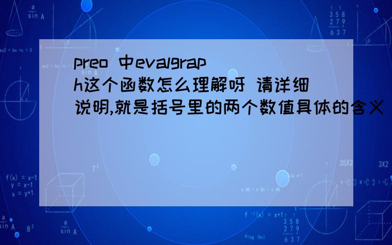 preo 中evalgraph这个函数怎么理解呀 请详细说明,就是括号里的两个数值具体的含义