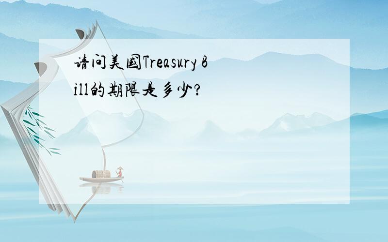 请问美国Treasury Bill的期限是多少?