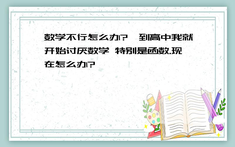 数学不行怎么办?一到高中我就开始讨厌数学 特别是函数.现在怎么办?…