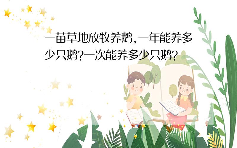 一苗草地放牧养鹅,一年能养多少只鹅?一次能养多少只鹅?