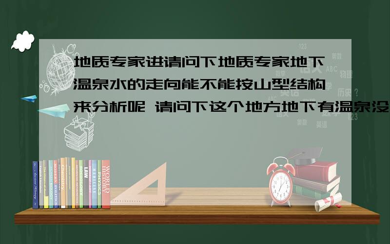 地质专家进请问下地质专家地下温泉水的走向能不能按山型结构来分析呢 请问下这个地方地下有温泉没刚才地标点错了 是闽清闽候交界的地方 石湖村和汤院村中间