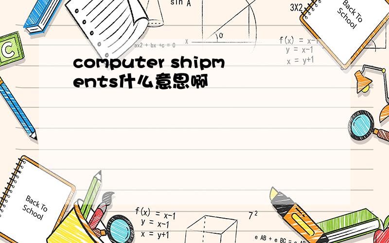 computer shipments什么意思啊