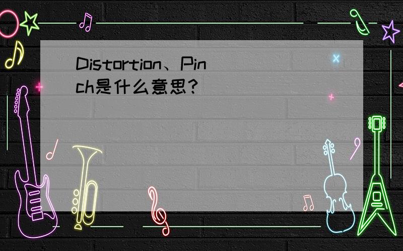 Distortion、Pinch是什么意思?