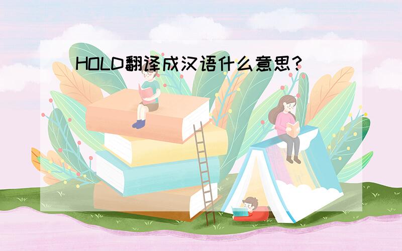 HOLD翻译成汉语什么意思?