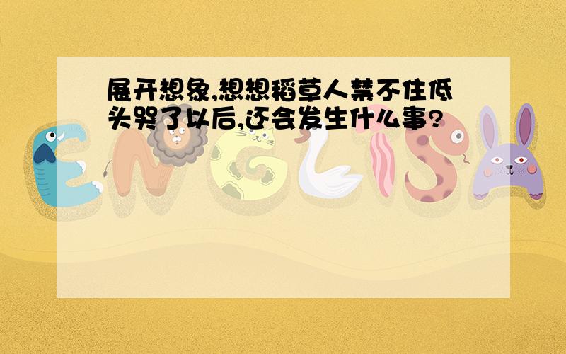 展开想象,想想稻草人禁不住低头哭了以后,还会发生什么事?